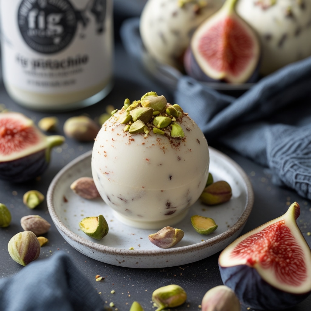 Fig Pistachio Protein Frozen Yogurt Balls