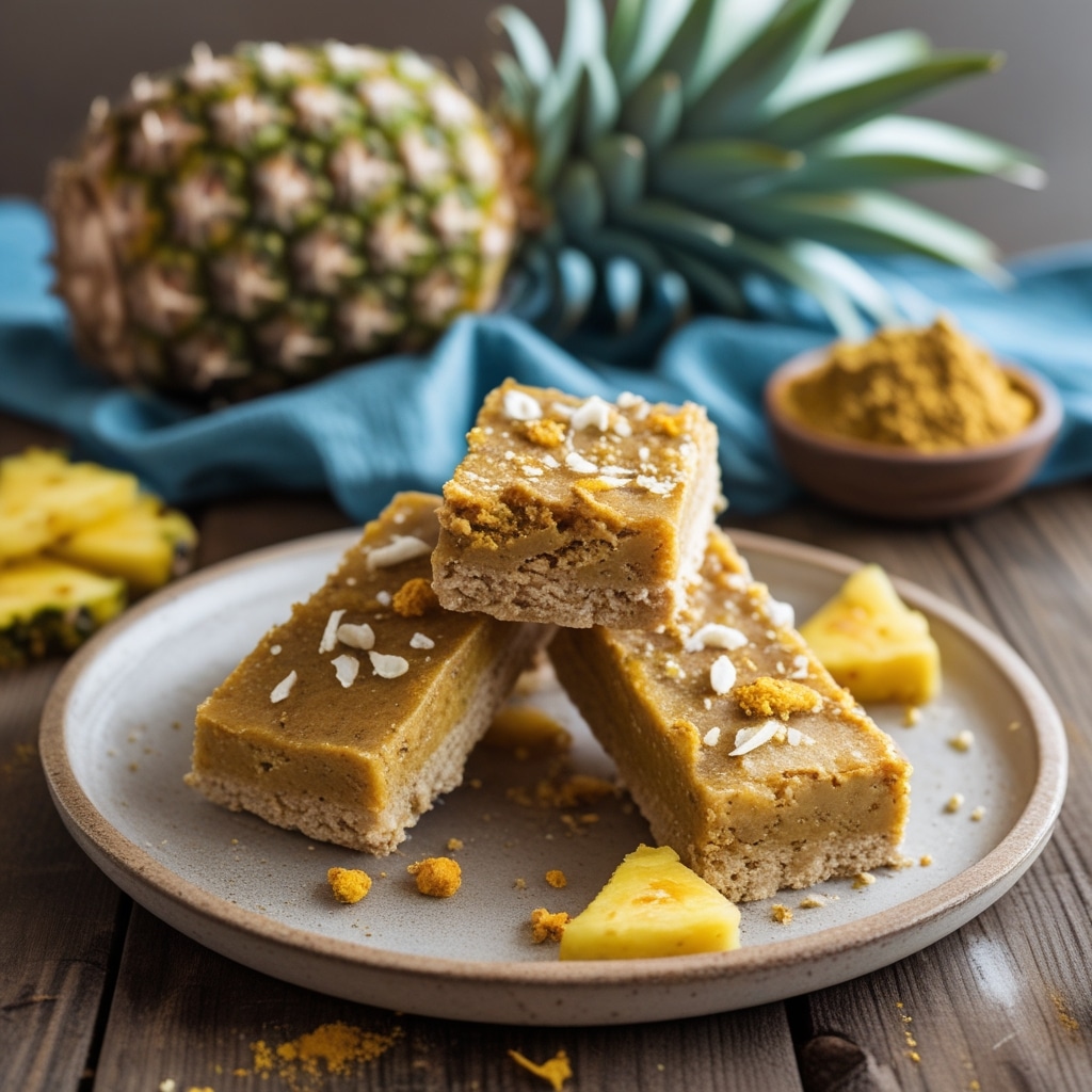 Pineapple Turmeric Protein Energy Bars