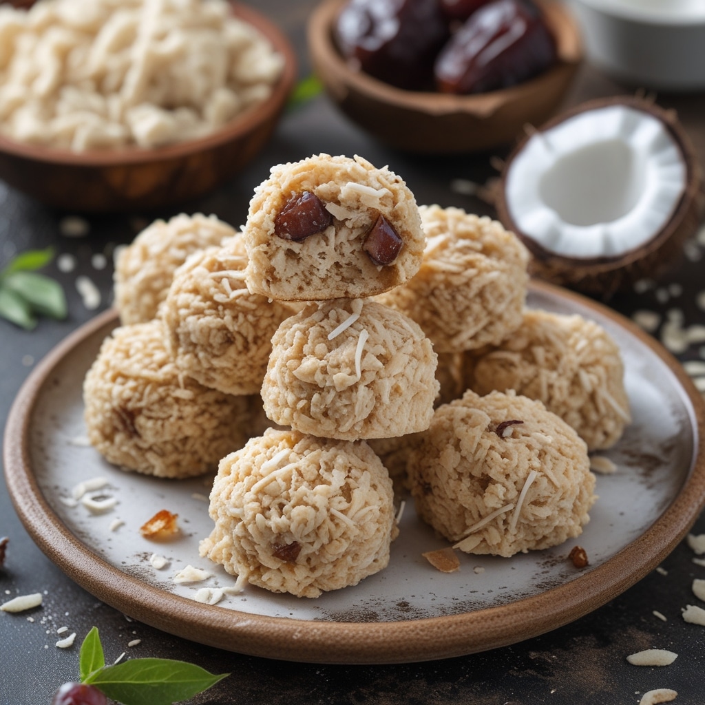 High Protein Coconut Date Cottage Cheese Bites