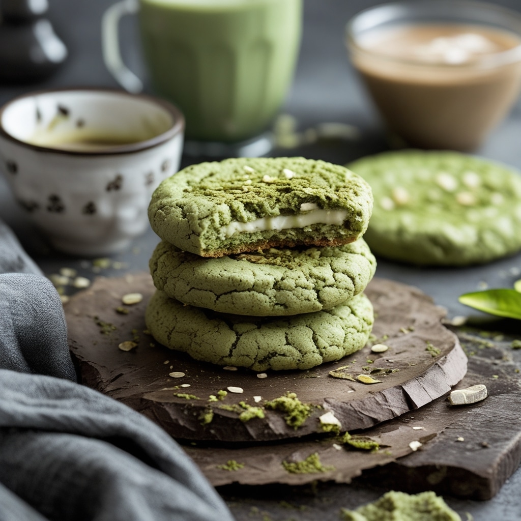 High Protein Matcha Latte Cottage Cheese Cookies