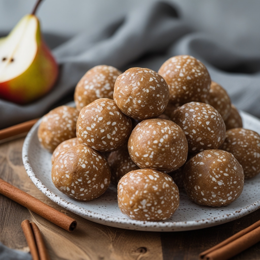 Pear Cinnamon Protein Energy Balls