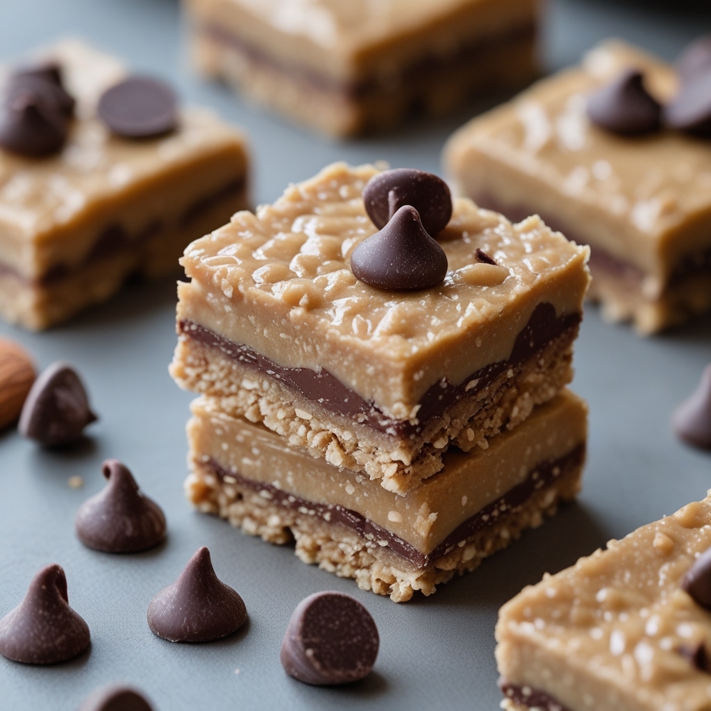- No-Bake Almond Butter Chocolate Chip Energy Bars