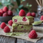 Raspberry Matcha Protein Energy Bars