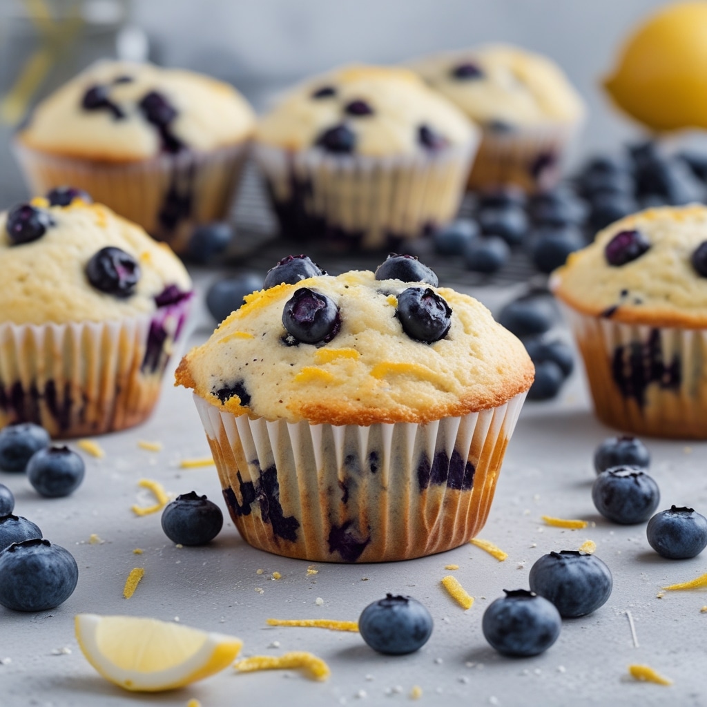 High Protein Blueberry Lemon Cottage Cheese Muffins