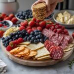 Red White and Blue July Fourth Charcuterie Board Idea