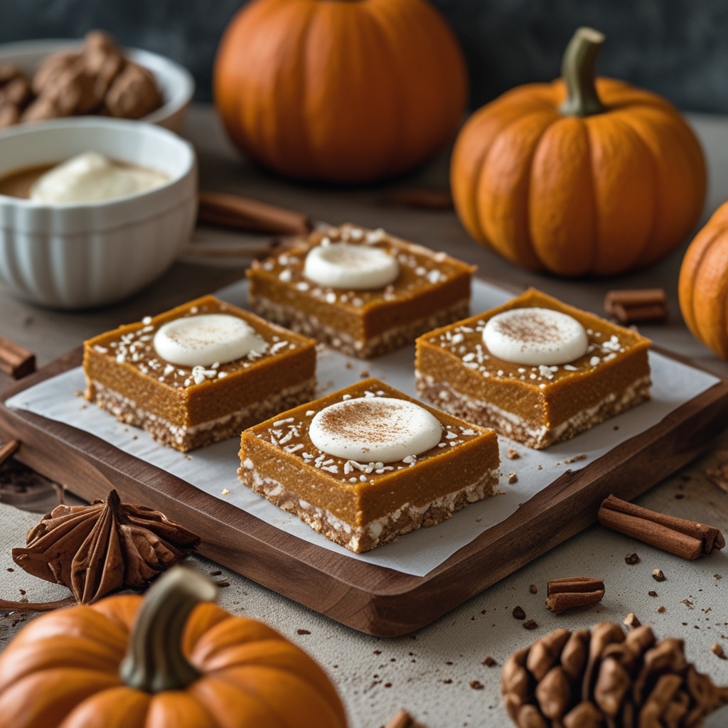 No-Bake Pumpkin Pie Protein Bars