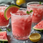 Frozen Watermelon Margarita Mocktail Recipe