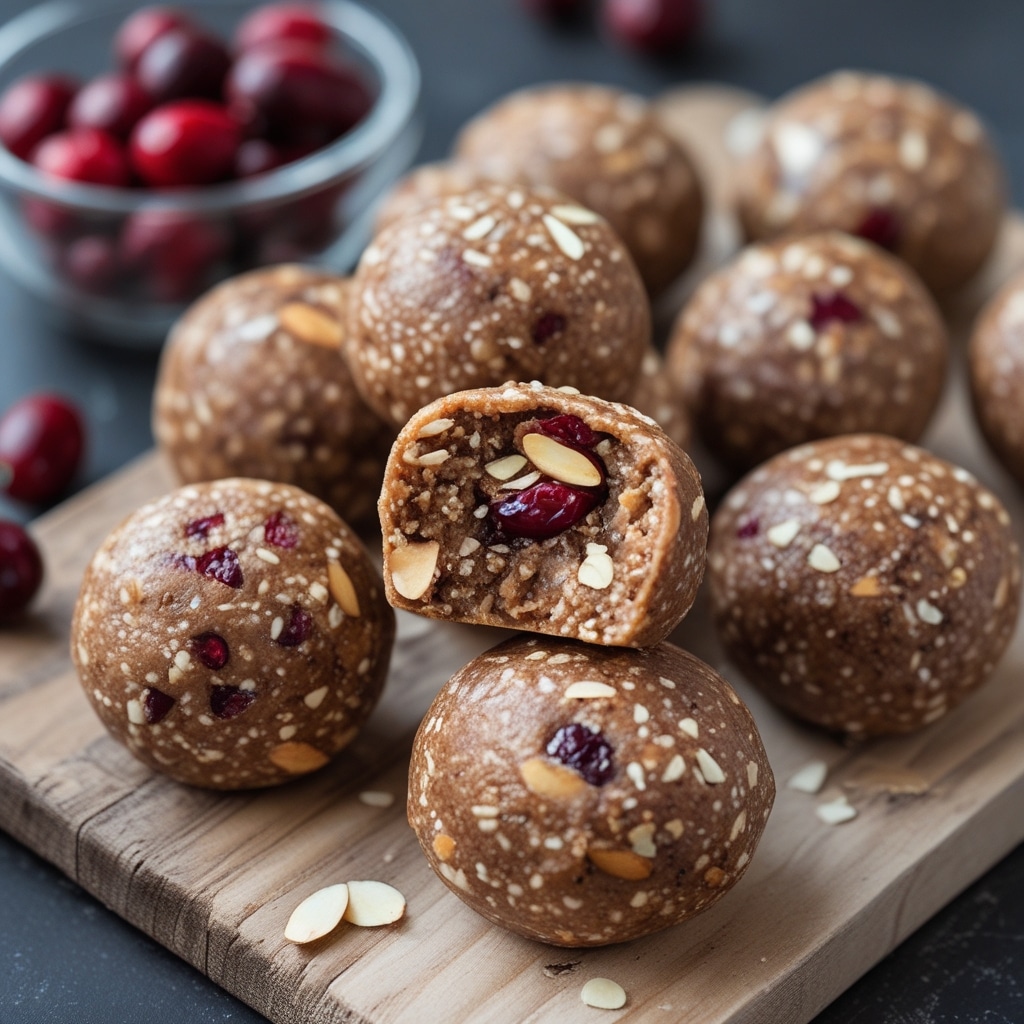 Cranberry Almond Protein Energy Bites