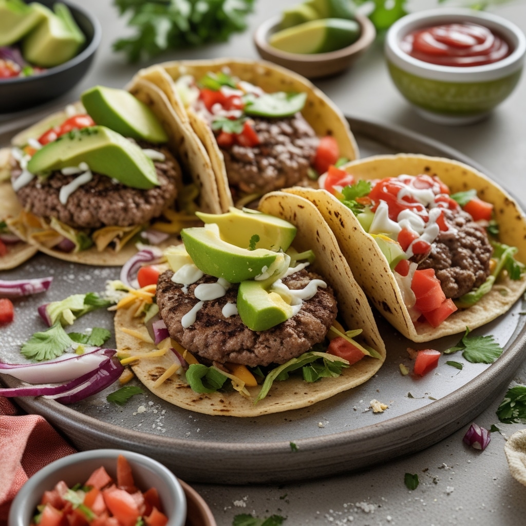 Easy Loaded Smash Burger Tacos Recipe with Special Sauce