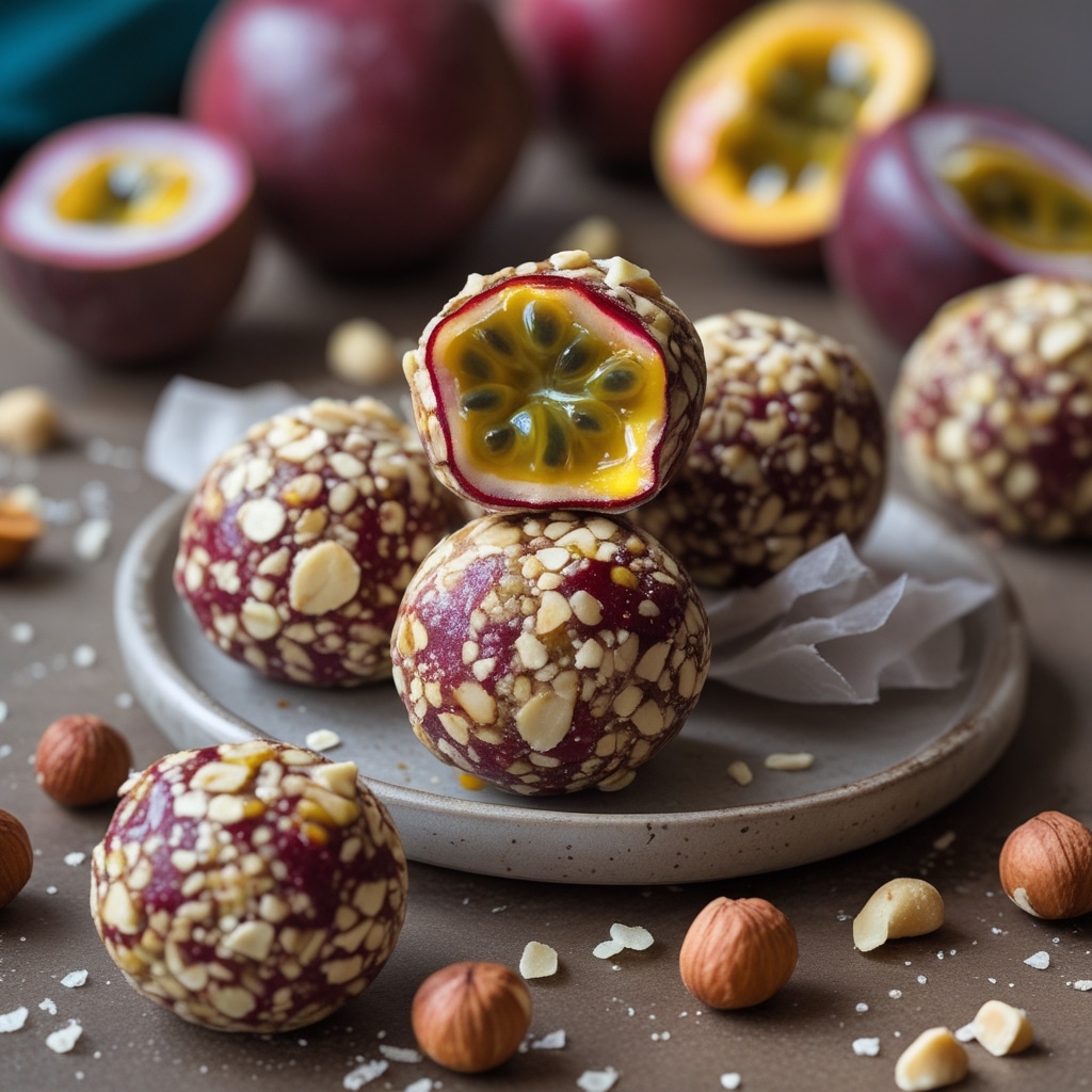 Passion Fruit Hazelnut Protein Energy Balls
