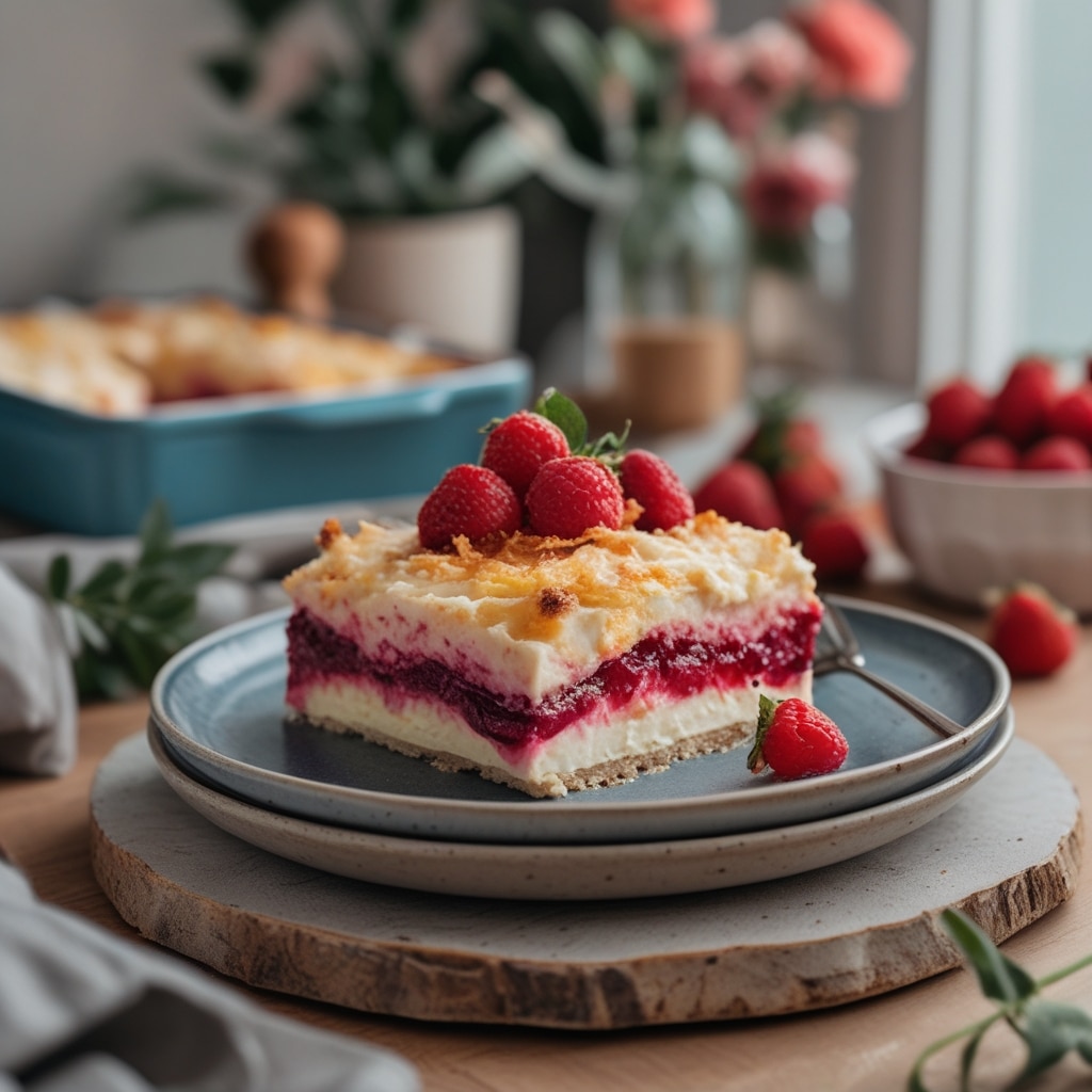 Summer Berry Jello Lasagna