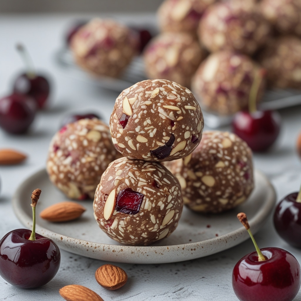Cherry Almond Protein Energy Balls