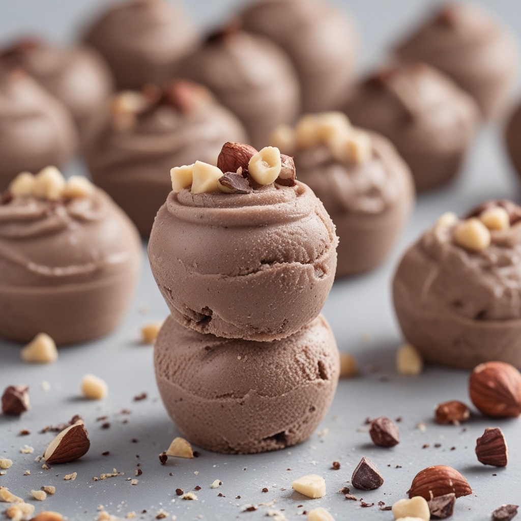 Hazelnut Cacao Protein Frozen Yogurt Bites