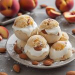 Nectarine Almond Protein Frozen Yogurt Bites