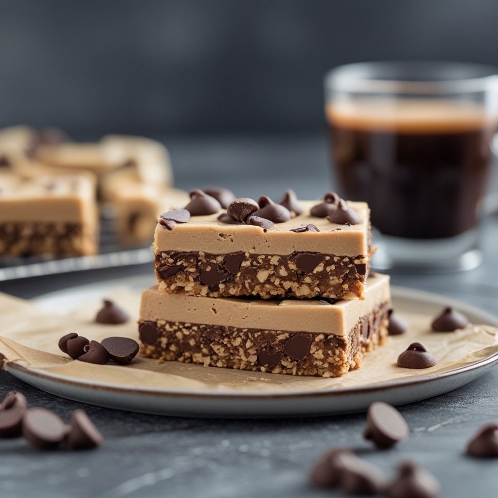 No-Bake Espresso Chocolate Chip Protein Bars