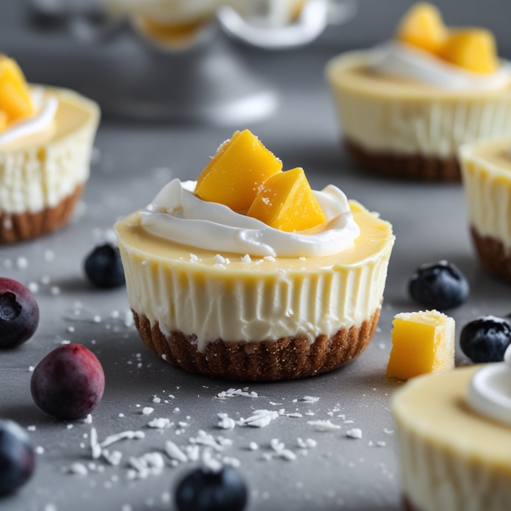 Frozen Mango Greek Yogurt Cheesecake Bites