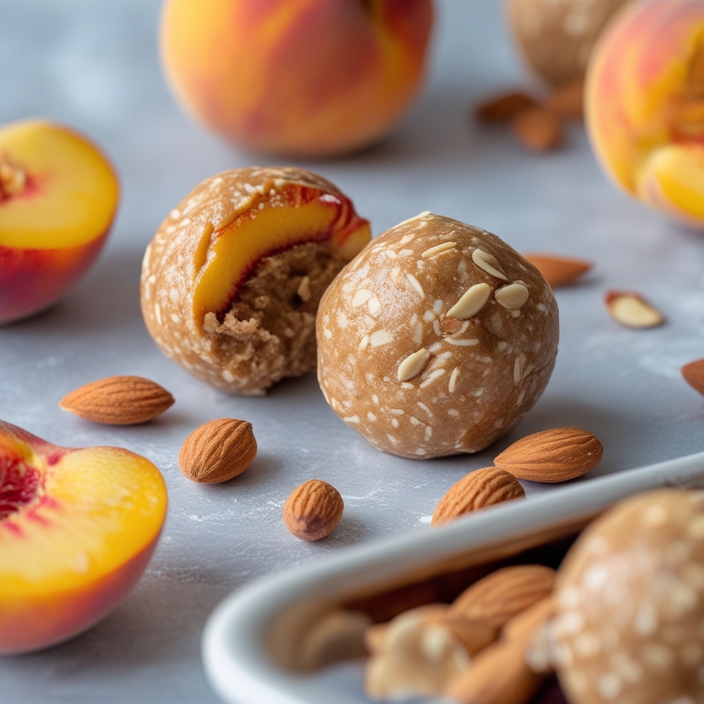 Peach Almond Butter Protein Balls