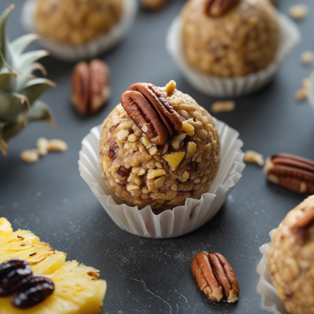 Pineapple Pecan Protein Energy Bites
