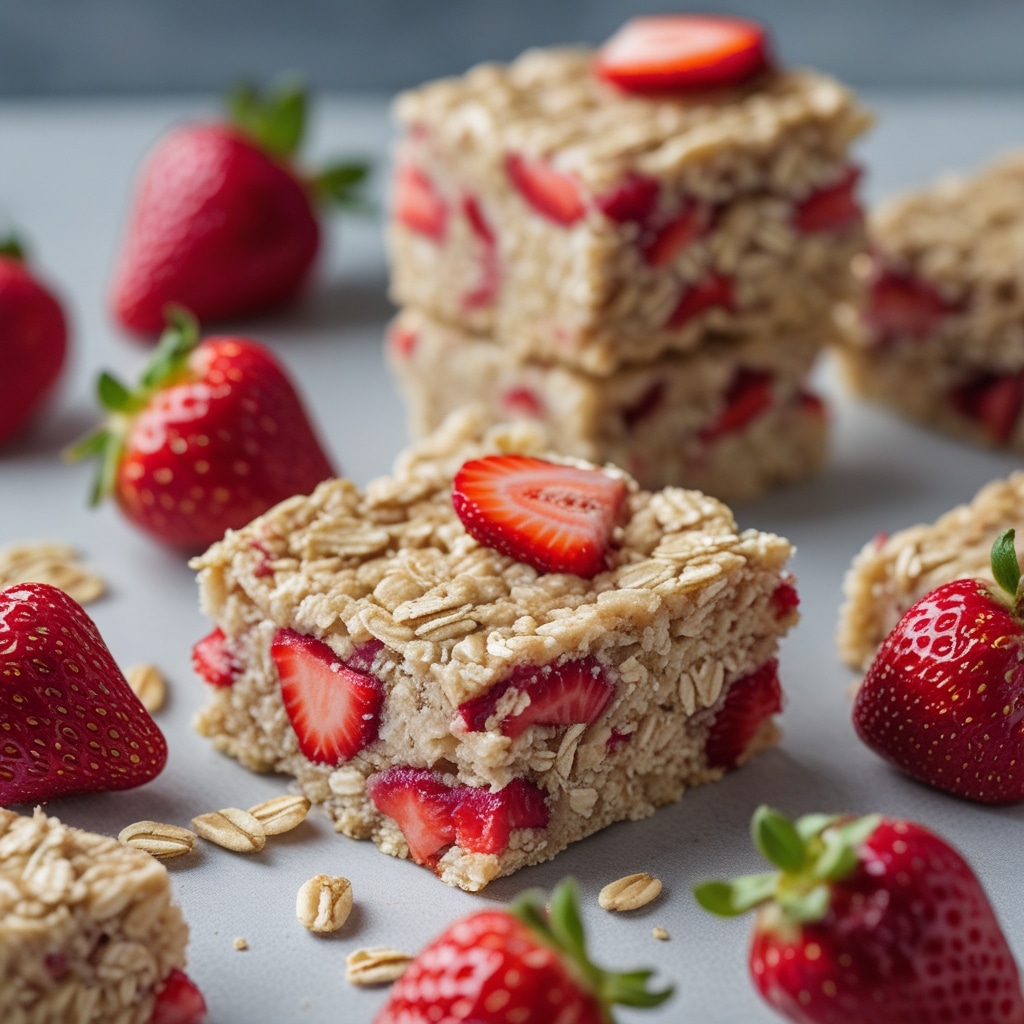Strawberry Oat Breakfast Bars