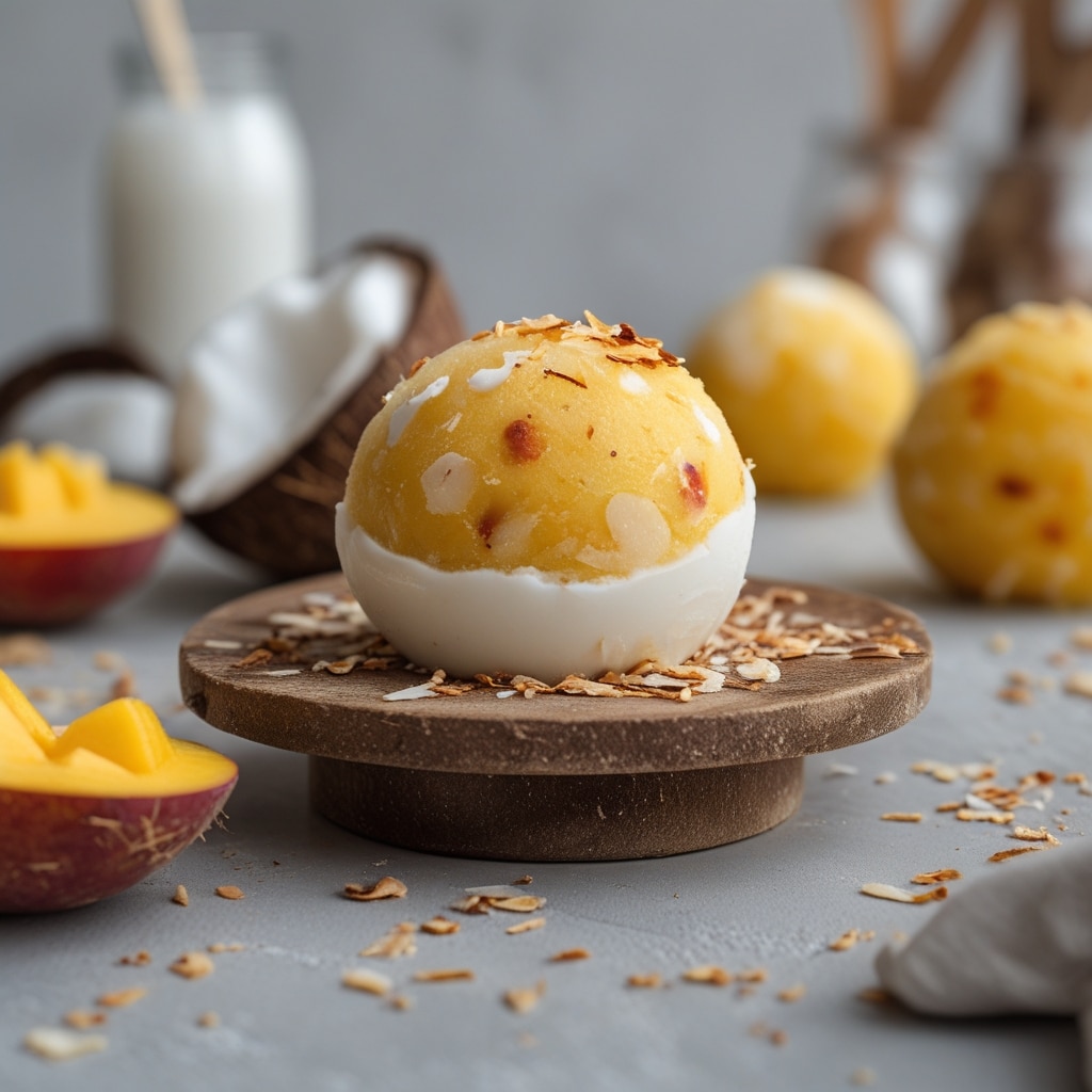 - Mango Coconut Protein Frozen Yogurt Balls