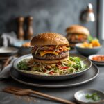 Thai Turkey Burger Crunchy Asian Slaw