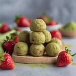 Strawberry Matcha Protein Bites