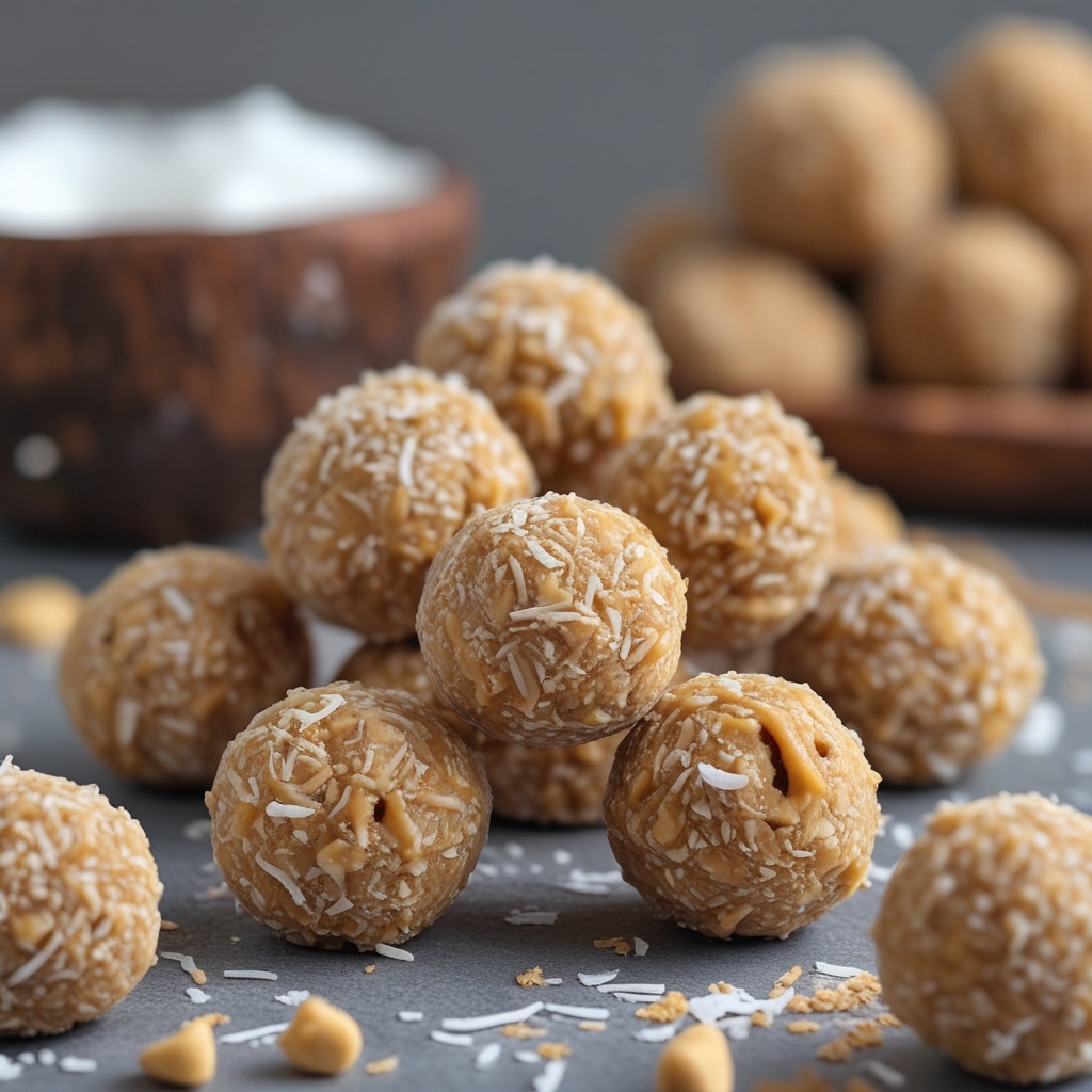 Coconut Peanut Butter Protein Bites