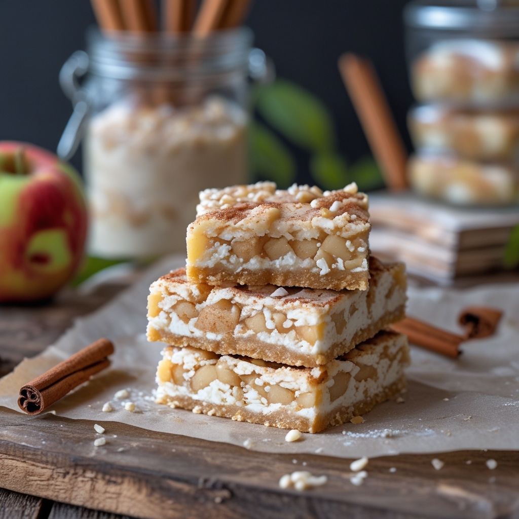 High Protein Apple Cinnamon Cottage Cheese Bars