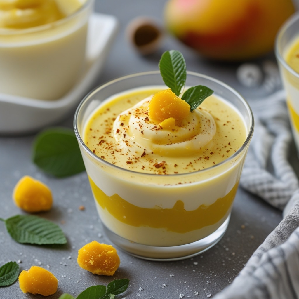 Frozen Mango Turmeric Greek Yogurt Cups