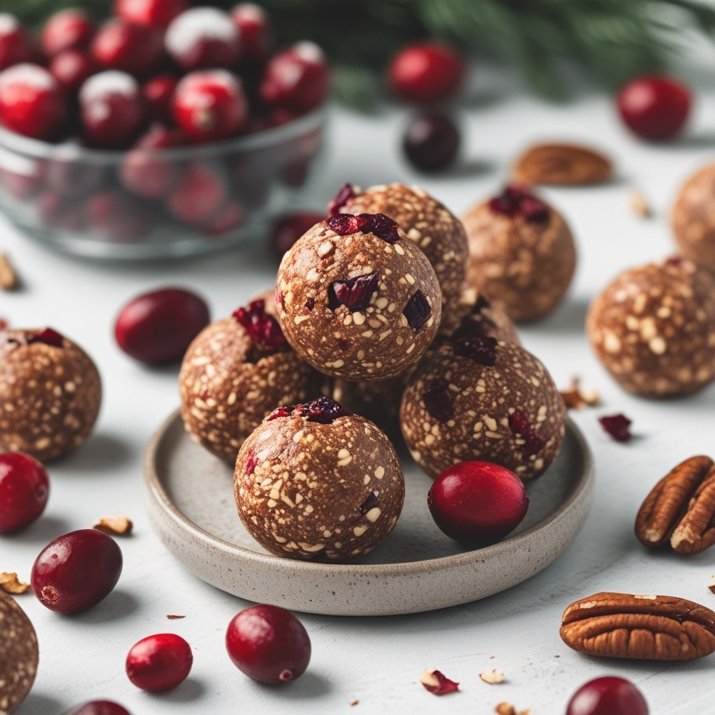 Cranberry Pecan Protein Energy Bites