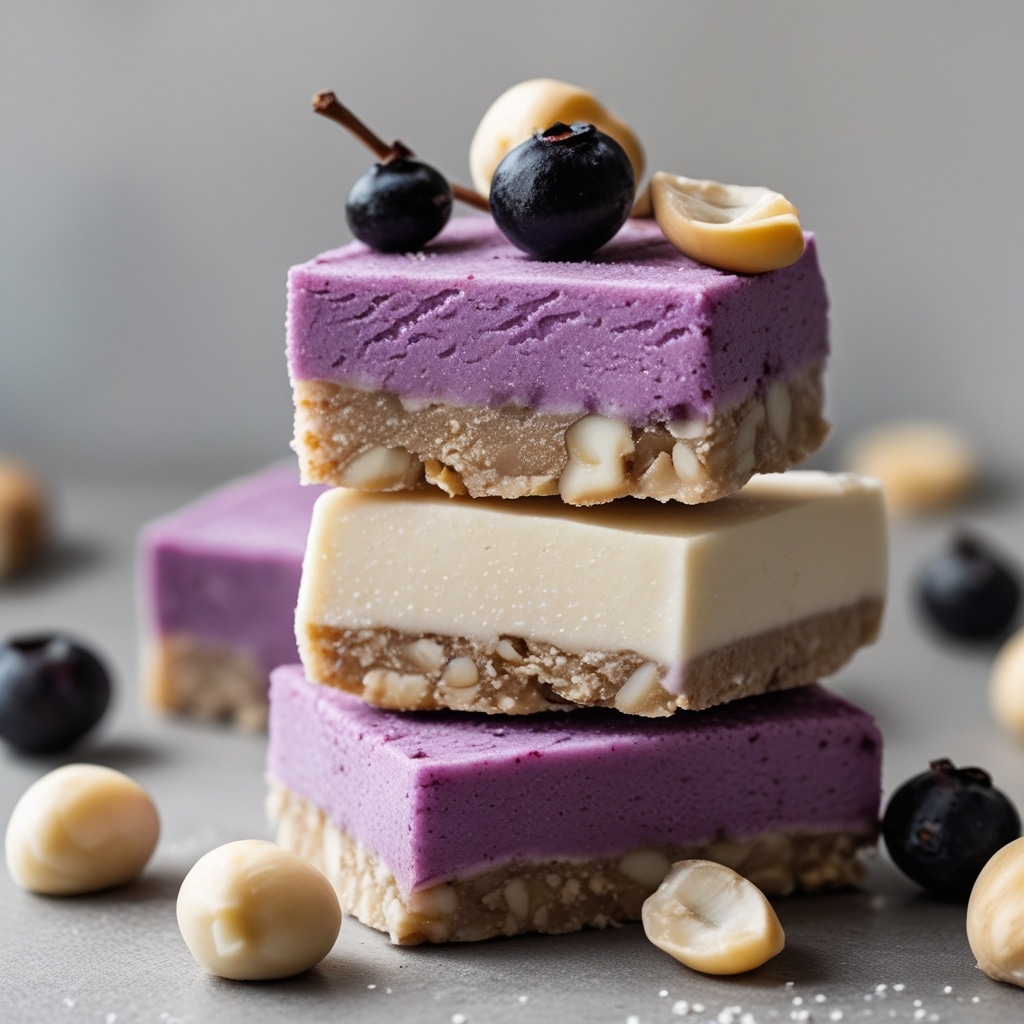 - Mulberry Macadamia Protein Frozen Yogurt Bars