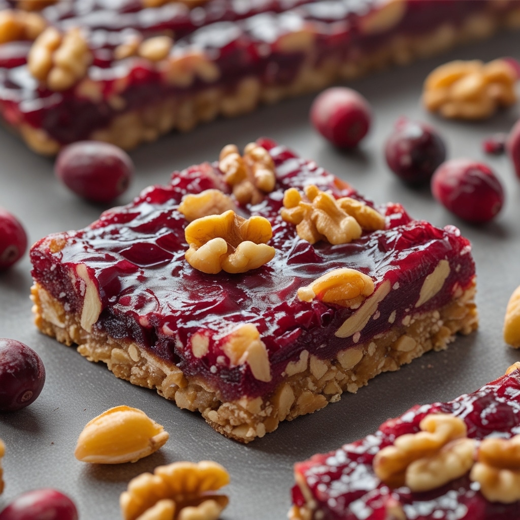 Cranberry Walnut Protein Energy Bars
