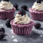 Blackberry Vanilla Protein Frozen Yogurt Bites