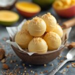 Mango Coconut Protein Frozen Yogurt Bites