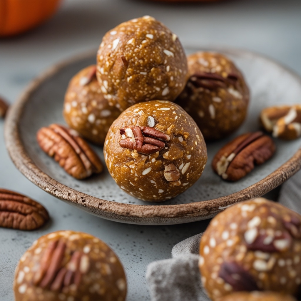 - No-Bake Pumpkin Pecan Protein Energy Balls