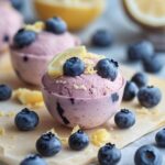 Lemon Blueberry Protein Frozen Yogurt Balls