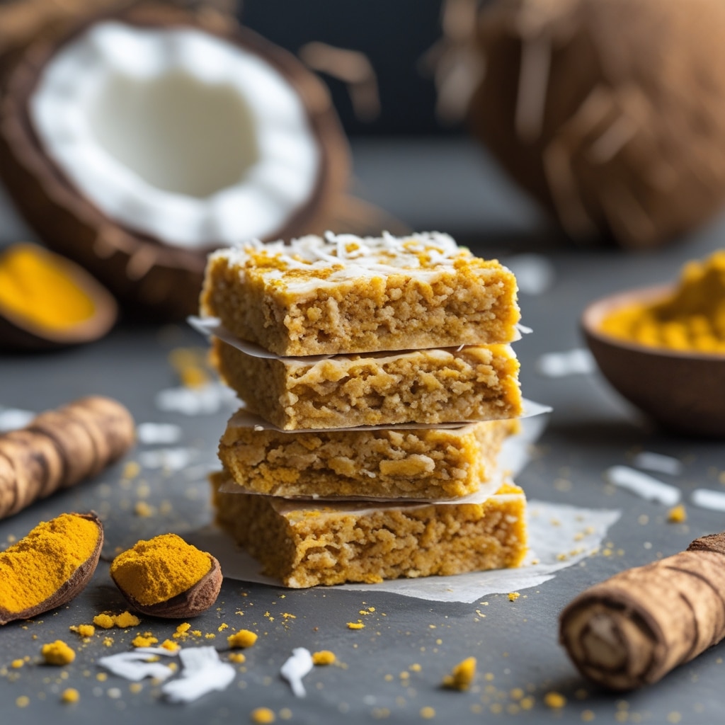 Coconut Turmeric Protein Energy Bars