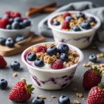 Frozen Berries & Granola Greek Yogurt Cups