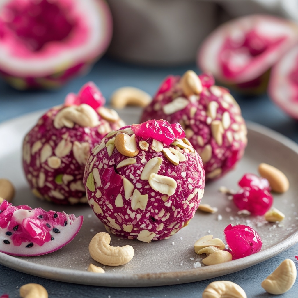 Dragonfruit Cashew Protein Energy Balls