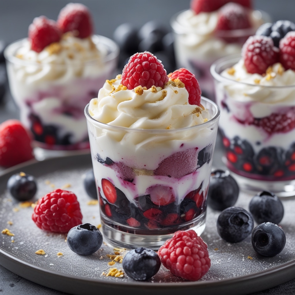 Frozen Mixed Berry Greek Yogurt Parfait Bites