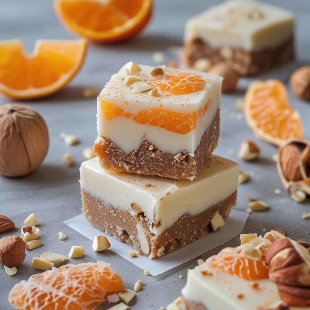 Tangerine Hazelnut Protein Frozen Yogurt Bars