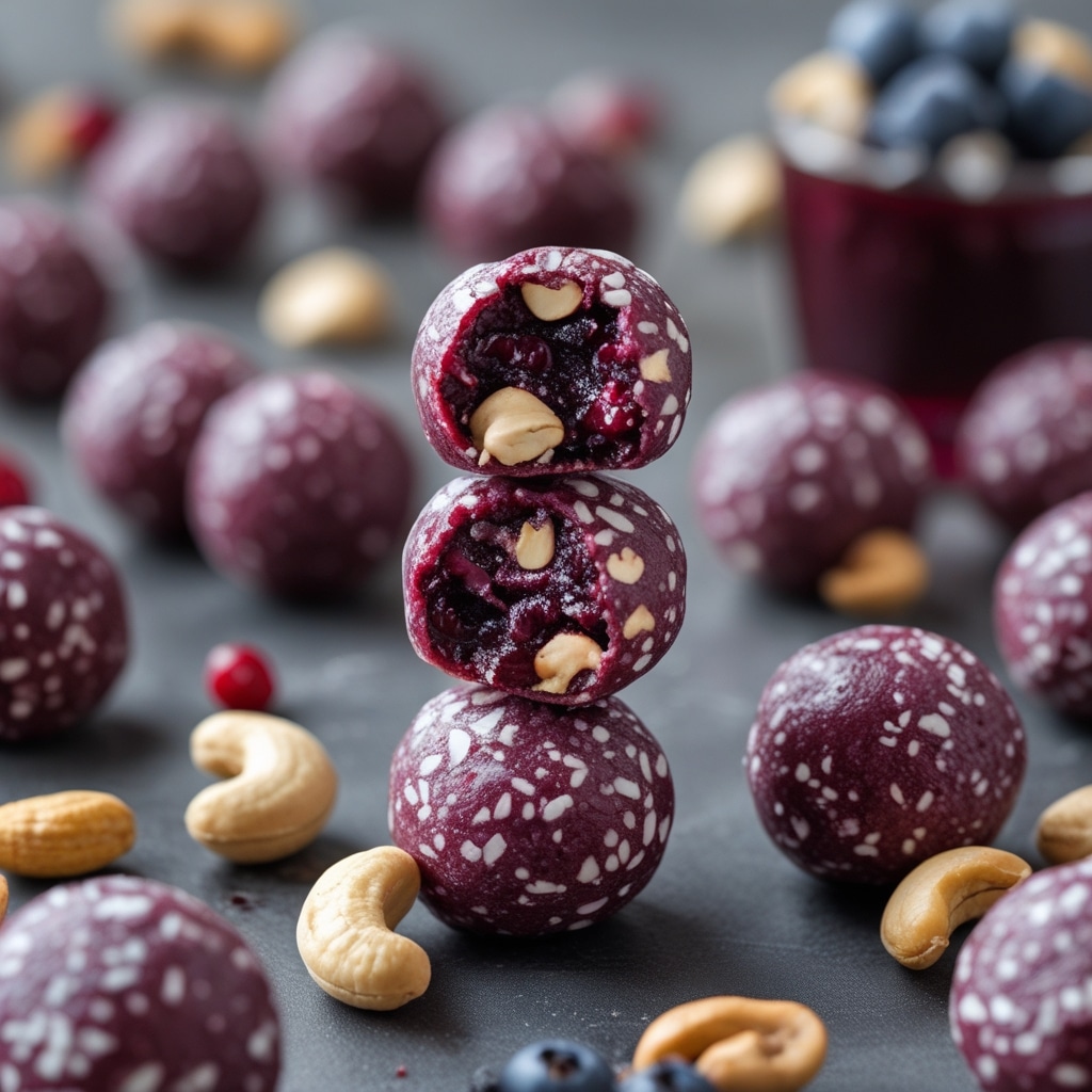 Boysenberry Cashew Protein Energy Bites