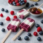Frozen Berries & Honey Greek Yogurt Pops