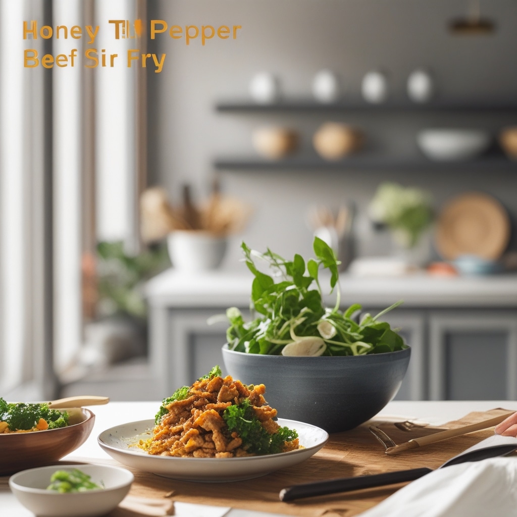 Honey Pepper beef Stir Fry