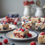 Gorgeous Red, White & Blue Rice Krispie Treats