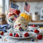 Patriotic Ice Cream Sundae Bar for Summer Celebrations
