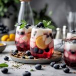 Red and White Sangria with Fresh Blueberries