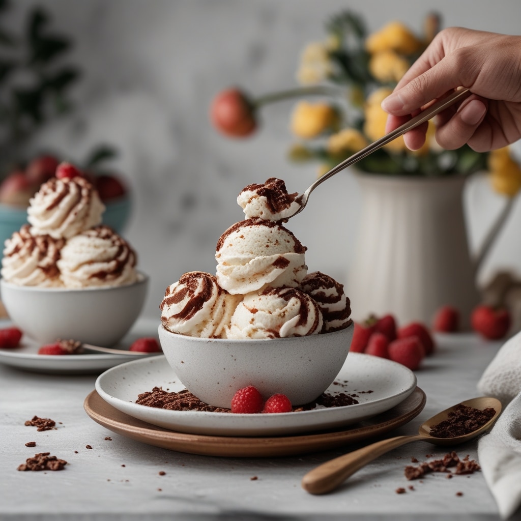 Nutella Swirl Ice Cream