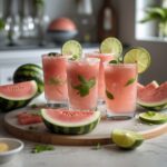 Watermelon Margaritas with Fresh Lime