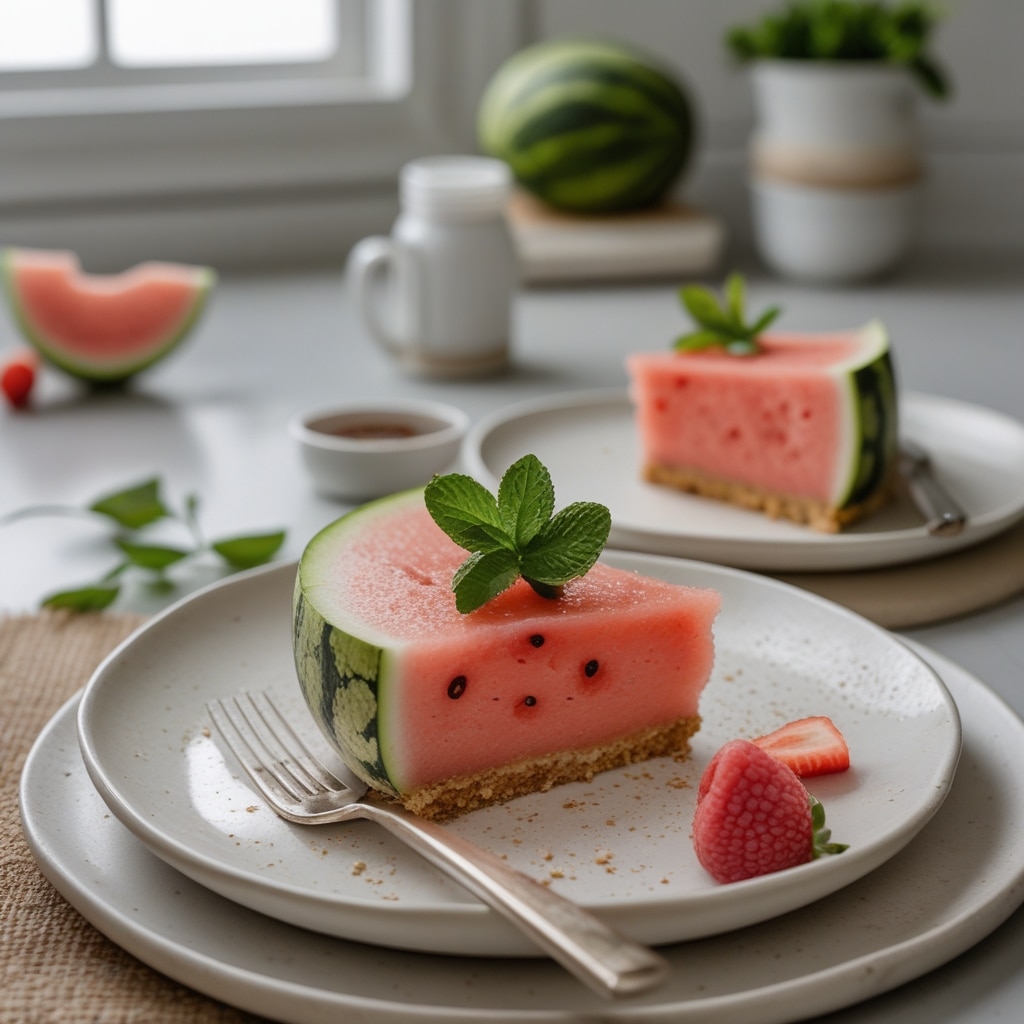 No-Bake Watermelon Cheesecake